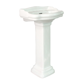 Minimalist White Pedestal Basin AAF